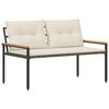 vidaXL Vonkaj&scaron;ia lavička 2 -Seater 116 x 67,5 x 72 cm polyratan