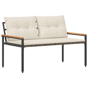 vidaXL Vonkaj&scaron;ia lavička 2 -Seater 116 x 67,5 x 72 cm polyratan