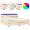 vidaXL Posteľ boxsping s matracom a LED kr&eacute;mov&aacute; 160x200 cm l&aacute;tka