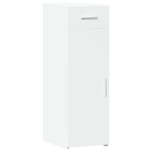 vidaXL Komoda biela 30x42,5x93 cm kompozitn&eacute; drevo