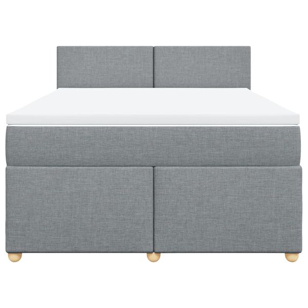 vidaXL Boxspring posteľ s matracom bledosiv&aacute; 140x200 cm l&aacute;tka