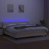 vidaXL Posteľ boxsping s matracom a LED kr&eacute;mov&aacute; 200x200 cm l&aacute;tka