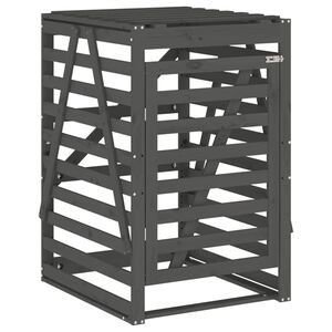 vidaXL &Uacute;ložn&yacute; box pre odpadkov&yacute; k&ocirc;&scaron; siv&yacute; 84x90x128,5cm mas&iacute;v. borovica