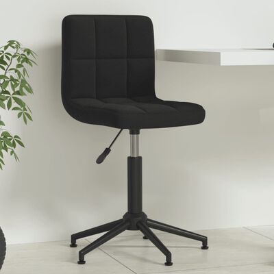 vidaXL Otočná kancelárska stolička čierna zamat