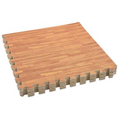 vidaXL Podložka puzzle štruktúra dreva 6 ks 2,16㎡ EVA pena