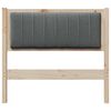 vidaXL Čalúnené čelo postele Hnedá 90 cm Masívne borovicové drevo