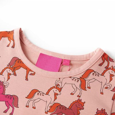 Detské pyžamo s dlhými rukávmi svetloružové 104