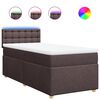 vidaXL Boxspring posteľ s matracom tmavohned&aacute; 90x190 cm l&aacute;tka