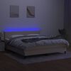 vidaXL Posteľ boxsping s matracom a LED kr&eacute;mov&aacute; 180x200 cm l&aacute;tka
