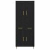 vidaXL Highboard Čierny dub 69,5 x 34 x 180 cm Kompozitn&eacute; drevo