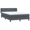 vidaXL Posteľn&yacute; r&aacute;m boxspring s matracom tmavosiv&yacute; 140x220 cm zamat