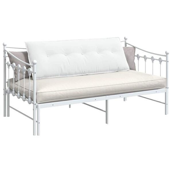 vidaXL Podu&scaron;ka na chrb&aacute;t Biela 140 x 19 x 50 cm l&aacute;tka