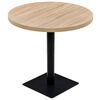 vidaXL Bistro stol&iacute;k, MDF a oceľ, okr&uacute;hly, 80x75 cm, dubov&aacute; farba