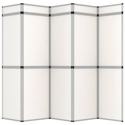 vidaXL 15-panelová skladacia výstavná stena 302x200 cm, biela