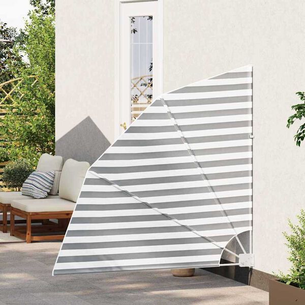 vidaXL Záclona na balkónové súkromie Antracitová a biela 160 x 160 cm