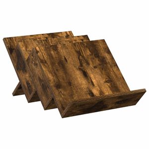 vidaXL Reg&aacute;l na časopisy Dymov&aacute; dub 53 x 40 x 28,5 cm Kompozitn&eacute; drevo