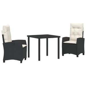 vidaXL Z&aacute;hradn&yacute; jed&aacute;lensk&yacute; set s vank&uacute;&scaron;om 3 pcs B&eacute;žov&aacute; polyratan