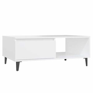 vidaXL Konferenčn&yacute; stol&iacute;k biely 90x60x35 cm drevotrieska