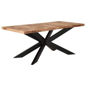 vidaXL Jed&aacute;lensk&yacute; st&ocirc;l 180x90x76 cm surov&yacute; mangovn&iacute;kov&yacute; mas&iacute;v