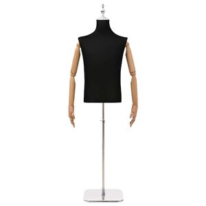 vidaXL Nastaviteľn&yacute; manek&iacute;n 160-232 cm s podstavcom Muž PP Čierna