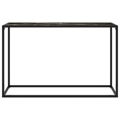vidaXL Konzolový stolík čierny 120x35x75 cm tvrdené sklo