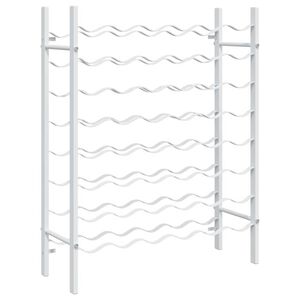 vidaXL Stojan na v&iacute;no na 48 flia&scaron; biely kovov&yacute;