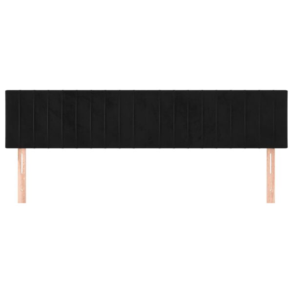 vidaXL Čelá postele 2 ks čierne 90x5x78/88 cm zamat