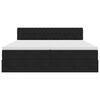vidaXL Posteľ so svetlami LED di&oacute;dy Čierna 180 x 200 cm Zamat