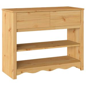vidaXL Konzolov&yacute; st&ocirc;l so z&aacute;suvkou Drammen Dub 89,5 x 37 x 73 cm