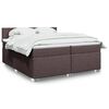 vidaXL Boxspring posteľ s matracom tmavohned&aacute; 200x200 cm l&aacute;tka