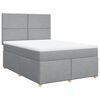 vidaXL Boxspring posteľ s matracom svetlosiv&aacute; 100x200 cm l&aacute;tka