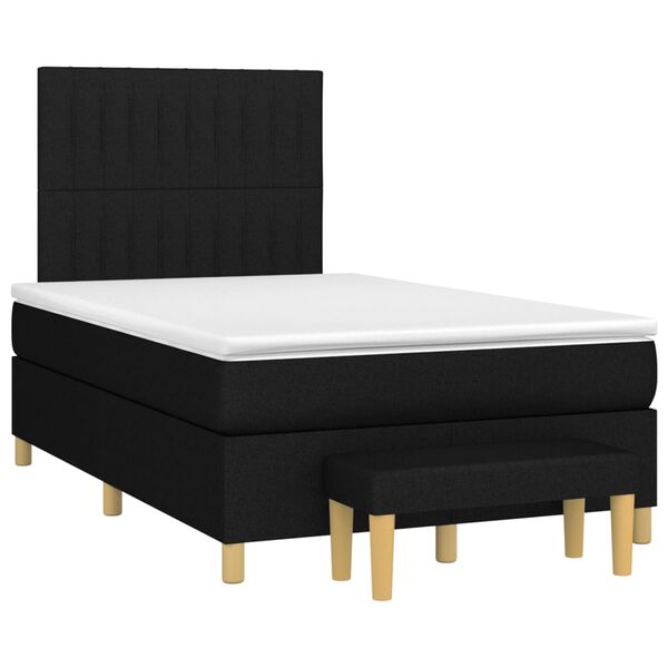vidaXL Boxspring posteľ s matracom čierny 120x200 cm l&aacute;tka