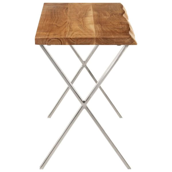 vidaXL Záhradná lavička so živou hranou 105 cm akáciový masív