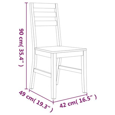 vidaXL Jedálenské stoličky 2 ks akáciový masív