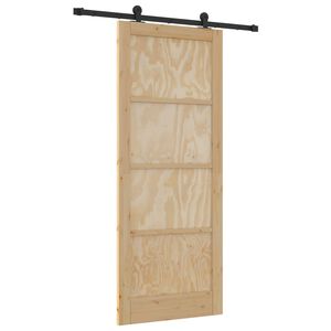vidaXL Posuvn&eacute; dvere ORKDAL 86 x 211 cm Borovicov&yacute; mas&iacute;v Pr&iacute;rodn&aacute;