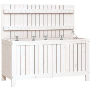 vidaXL Z&aacute;hradn&yacute; &uacute;ložn&yacute; box biely 115x49x60 cm mas&iacute;vna borovica