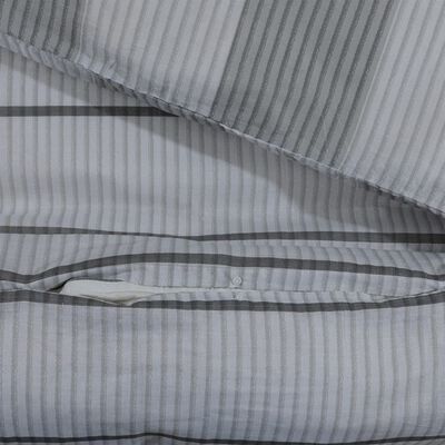 vidaXL Súprava obliečok na paplón sivá 225x220 cm bavlna