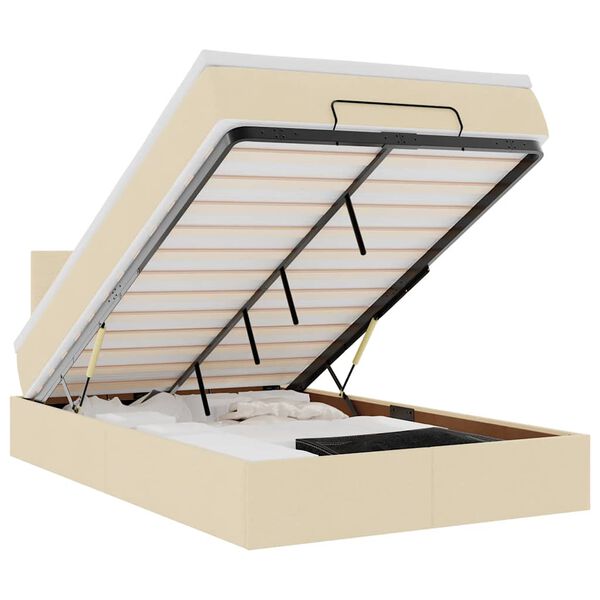 VidaXL Osmansk&aacute; posteľ s kr&eacute;mov&yacute;m matracom 140x190cm L&aacute;tka