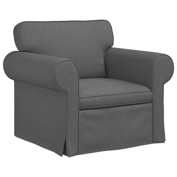 vidaXL Pohovka 2 pcs Tmavo &scaron;ed&aacute; 215 x 82 x 80 cm l&aacute;tka