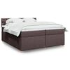 vidaXL Boxspring posteľ s matracom tmavohned&aacute; 200x200 cm l&aacute;tka