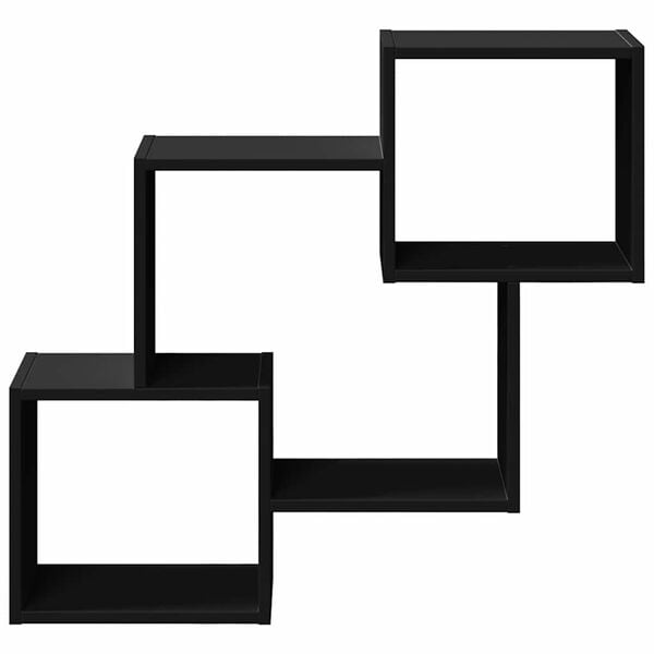 vidaXL Nástenná skrinka 78x18x71 cm čierna kompozitné drevo