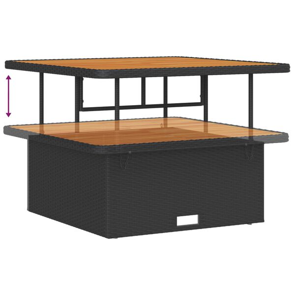 vidaXL S&uacute;prava z&aacute;hradn&yacute;ch pohoviek s vank&uacute;&scaron;om 12 pcs Čierna