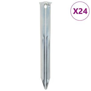 vidaXL Stanov&eacute; kol&iacute;ky 24 ks 17 cm &Oslash;20 mm pozinkovan&aacute; oceľ