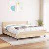 vidaXL Posteľn&yacute; r&aacute;m boxspring s matracom kr&eacute;mov&yacute; 160x200 cm l&aacute;tka