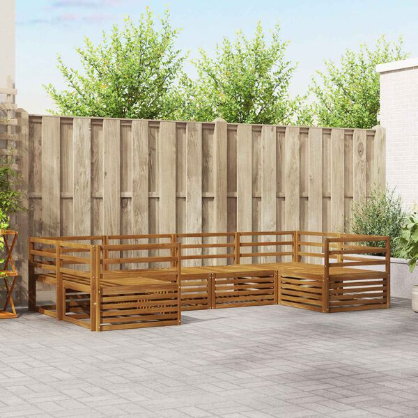 vidaXL S&uacute;pravy pohoviek 6 pcs Pr&iacute;rodn&aacute; Pevn&eacute; ak&aacute;ciov&eacute; drevo