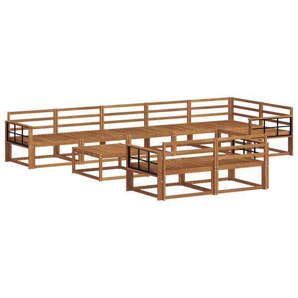 vidaXL Z&aacute;hradn&aacute; s&uacute;prava gaučov 9 pcs Pr&iacute;rodn&aacute; Pevn&eacute; ak&aacute;ciov&eacute; drevo