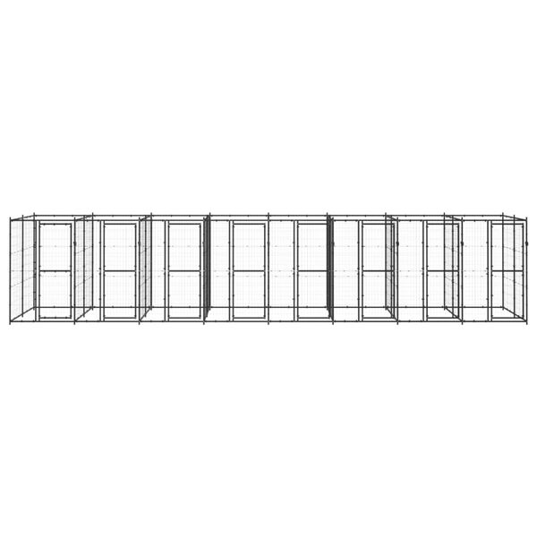 vidaXL Vonkaj&scaron;ia voli&eacute;ra pre psov oceľov&aacute; 19,36 m&sup2;