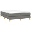 vidaXL Boxspring posteľ s matracom tmavosiv&aacute; 140x200 cm l&aacute;tka