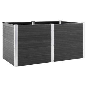 vidaXL Vyv&yacute;&scaron;en&yacute; z&aacute;hradn&yacute; z&aacute;hon 200x100x91 cm WPC siv&yacute;