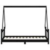 vidaXL R&aacute;m detskej postele čierny 80x160 cm mas&iacute;vna borovica